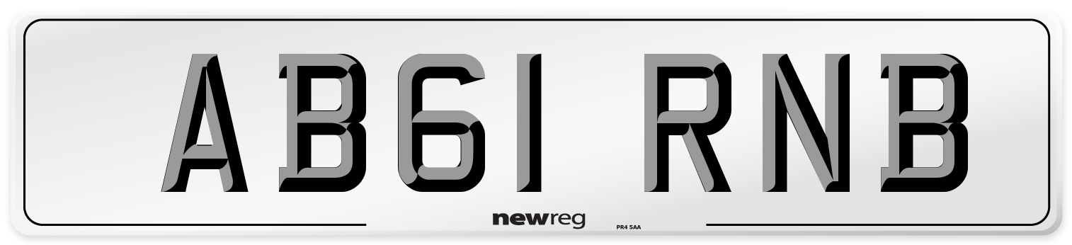 AB61 RNB Number Plate from New Reg